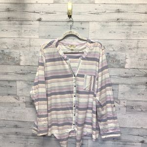 3X striped style and co top